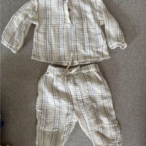 Zara Cream and Gray Unisex Set